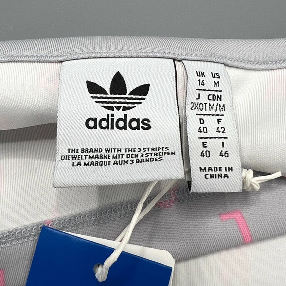 Adidas Originals Spaghetti Strap Top Womens Med Gray Pink Athletic Stretch NWT - Picture 5 of 7